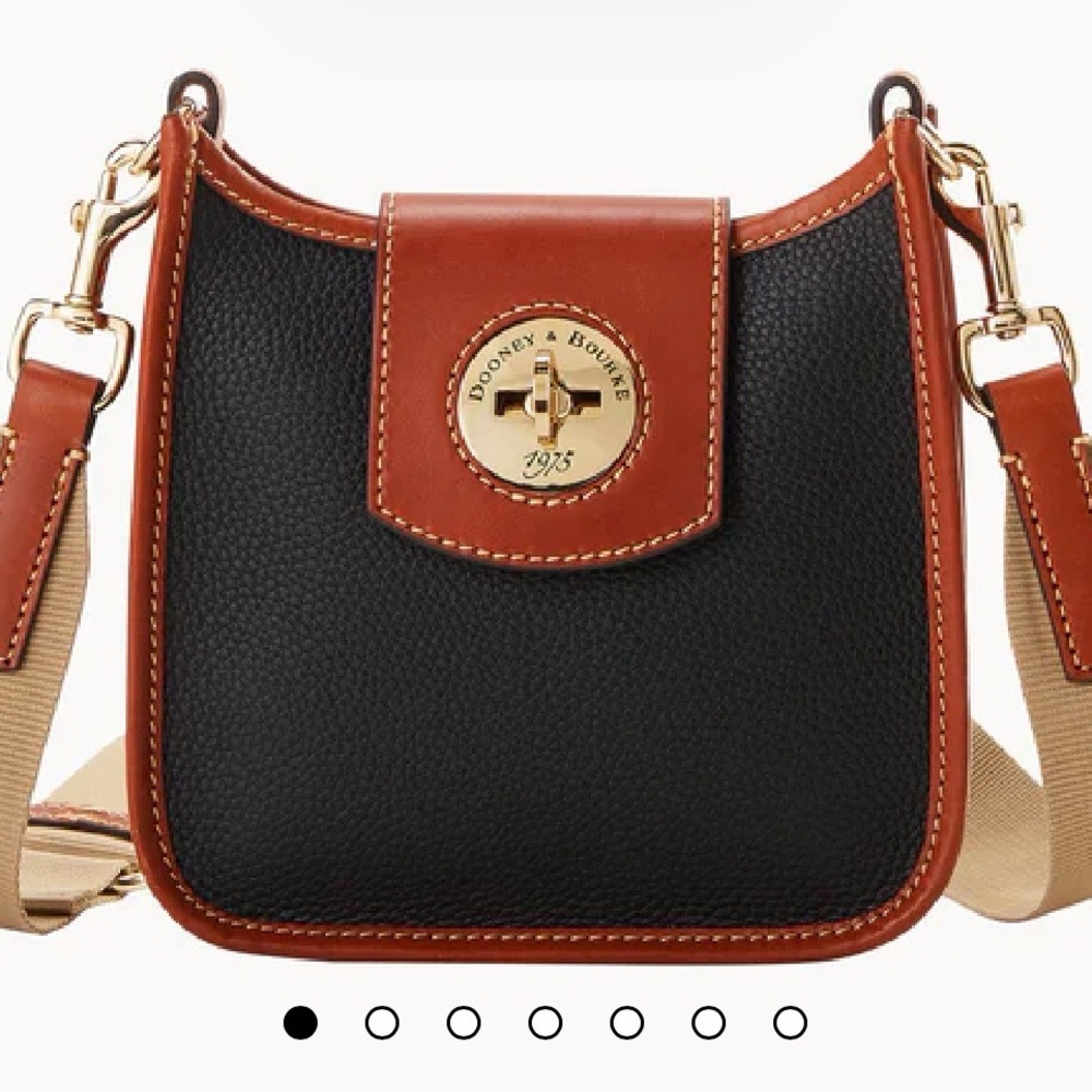 Dooney & Bourke Black and Tan Crossbody Bag